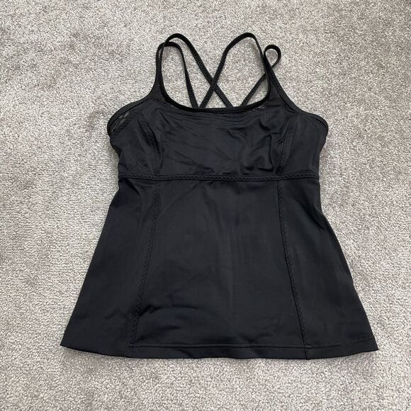 Lands' End Other - Lands' End Swimwear Tankini Womens 6 Black Crossback Scoop Neck Beach Swimming